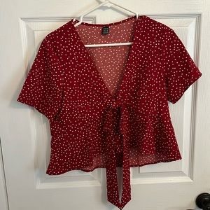 Red blouse